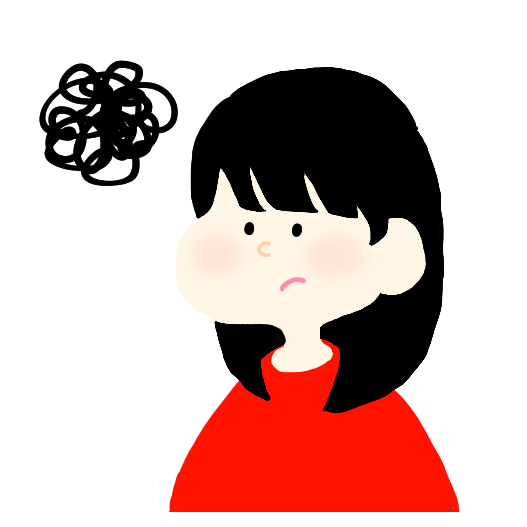 表情 モヤモヤ（マーク付） - ほっこりフリーイラスト素材 えかきかき